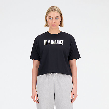 New Balance Relentless Heathertech Cropped 短袖上衣, WT33172BK image number null