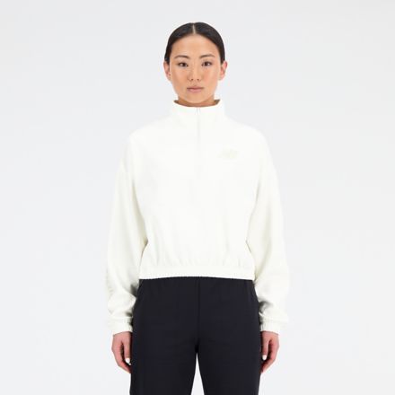 Zip-through fleece high-neck jacket