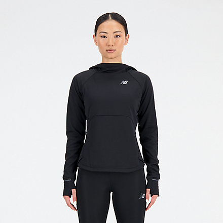 New Balance NB Heat Grid Hoodie Pullover, WT33259BK image number null