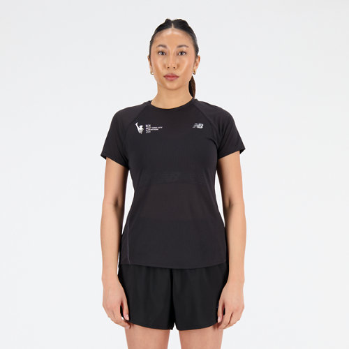 

New Balance Women's NYC Marathon Impact Run Short Sleeve Black - Black