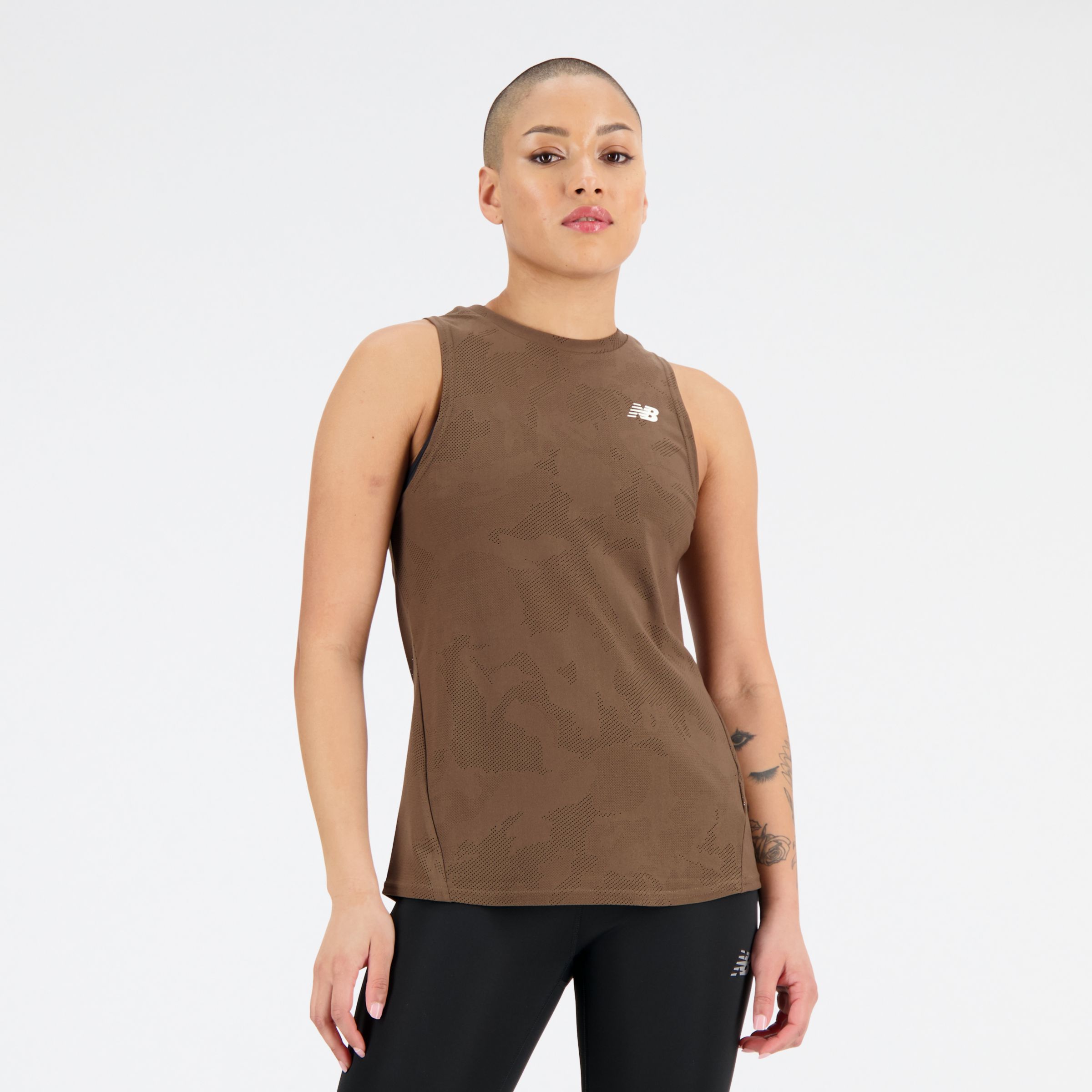 

New Balance Women's Q Speed Jacquard Tank Brown - Brown