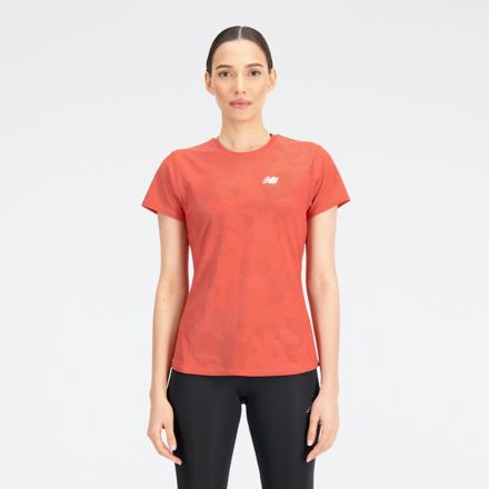 New Balance Women's Run Accelerate Logo Running T Shirt, Quick-Dry