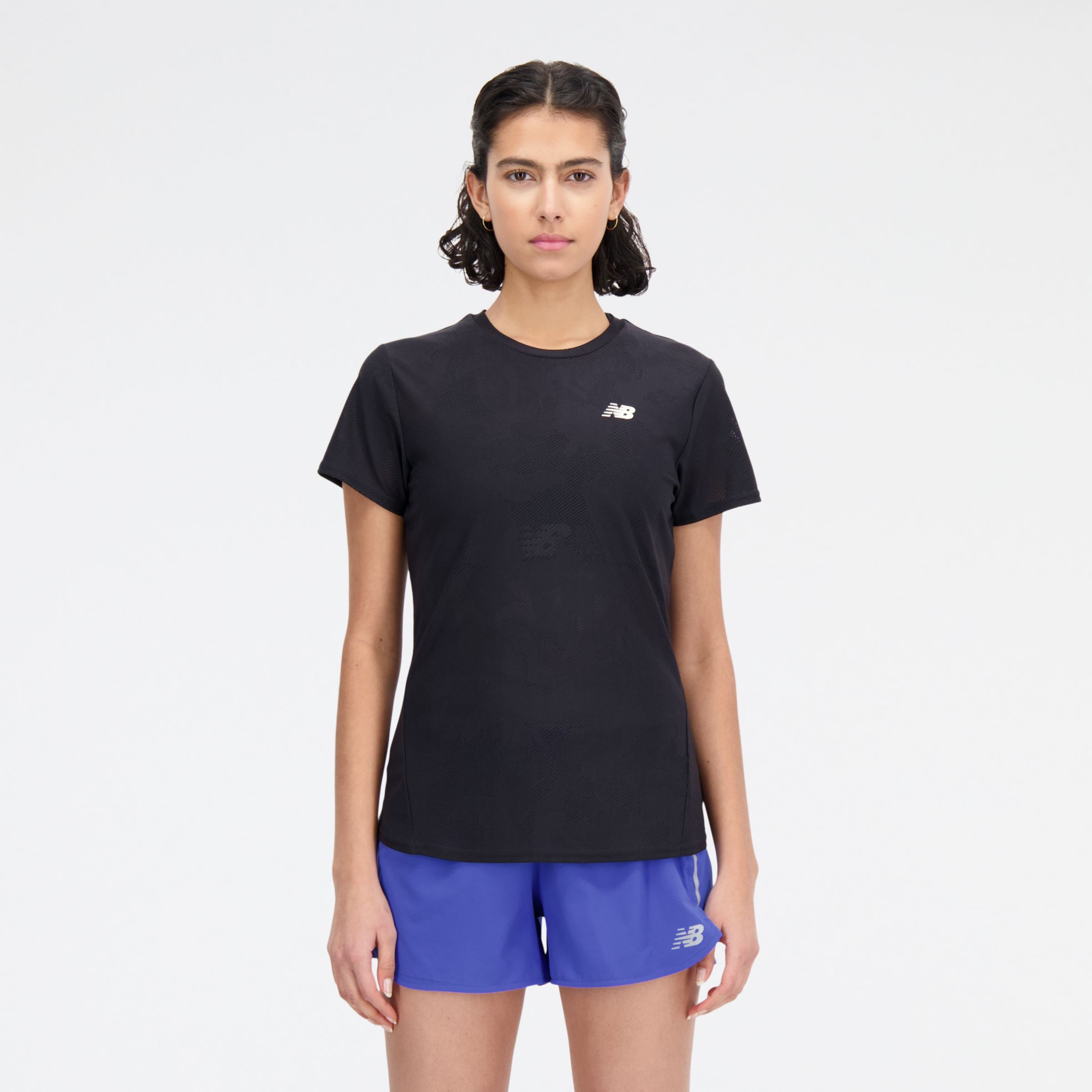 

New Balance Women's Q Speed Jacquard Short Sleeve Black - Black