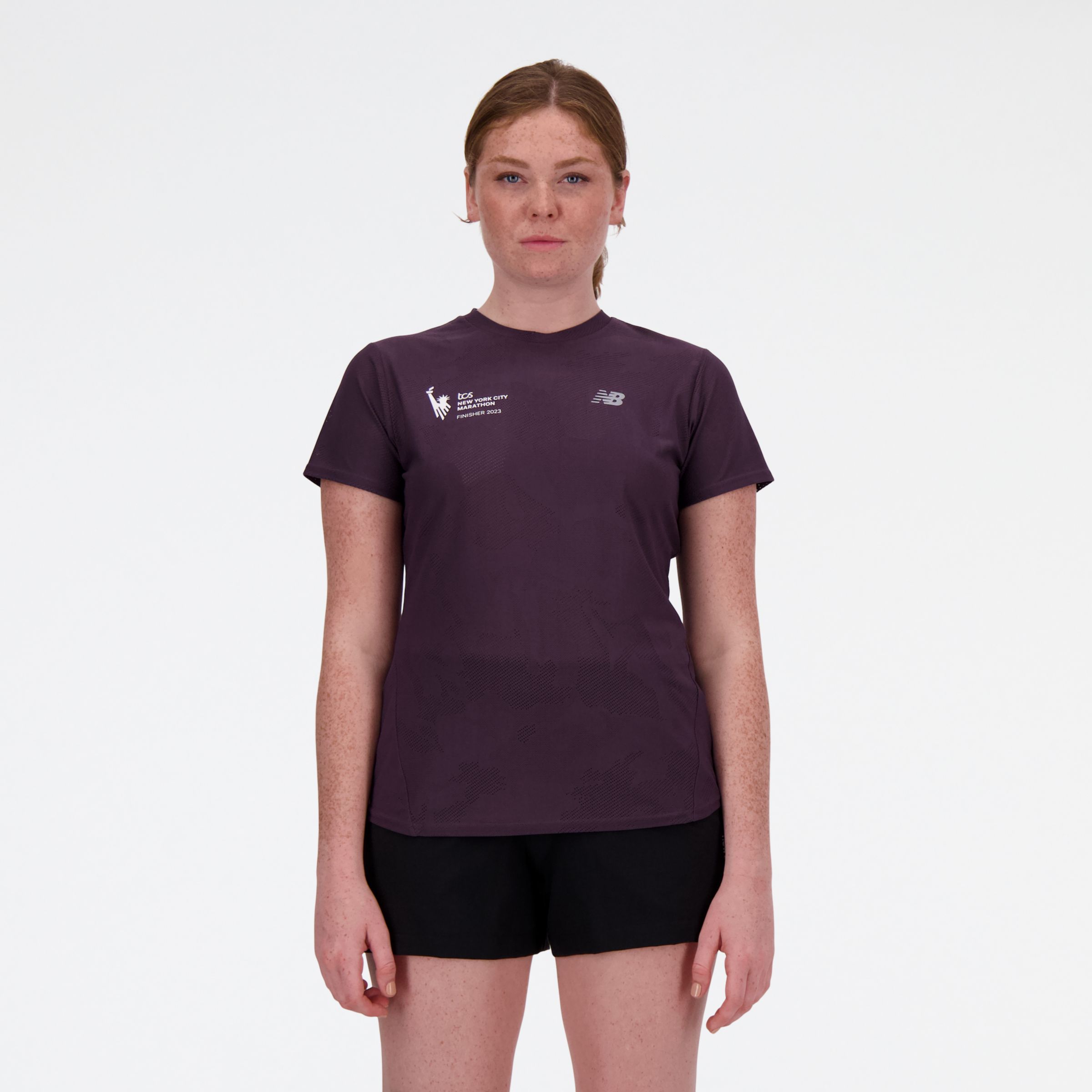 

New Balance Women's NYC Marathon Q Speed Jacquard Short Sleeve Purple - Purple