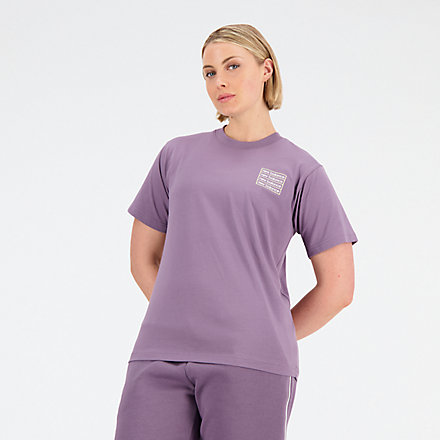 New Balance Essentials Cotton Jersey Relaxed T-Shirt, WT33519SHW image number null