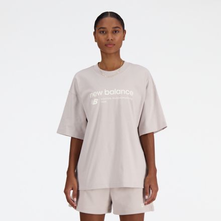 Femme Linear Heritage Jersey Oversized T Shirt New Balance