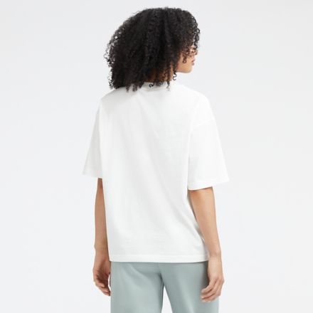 Damen Linear Heritage Jersey Oversized T-Shirt - New Balance