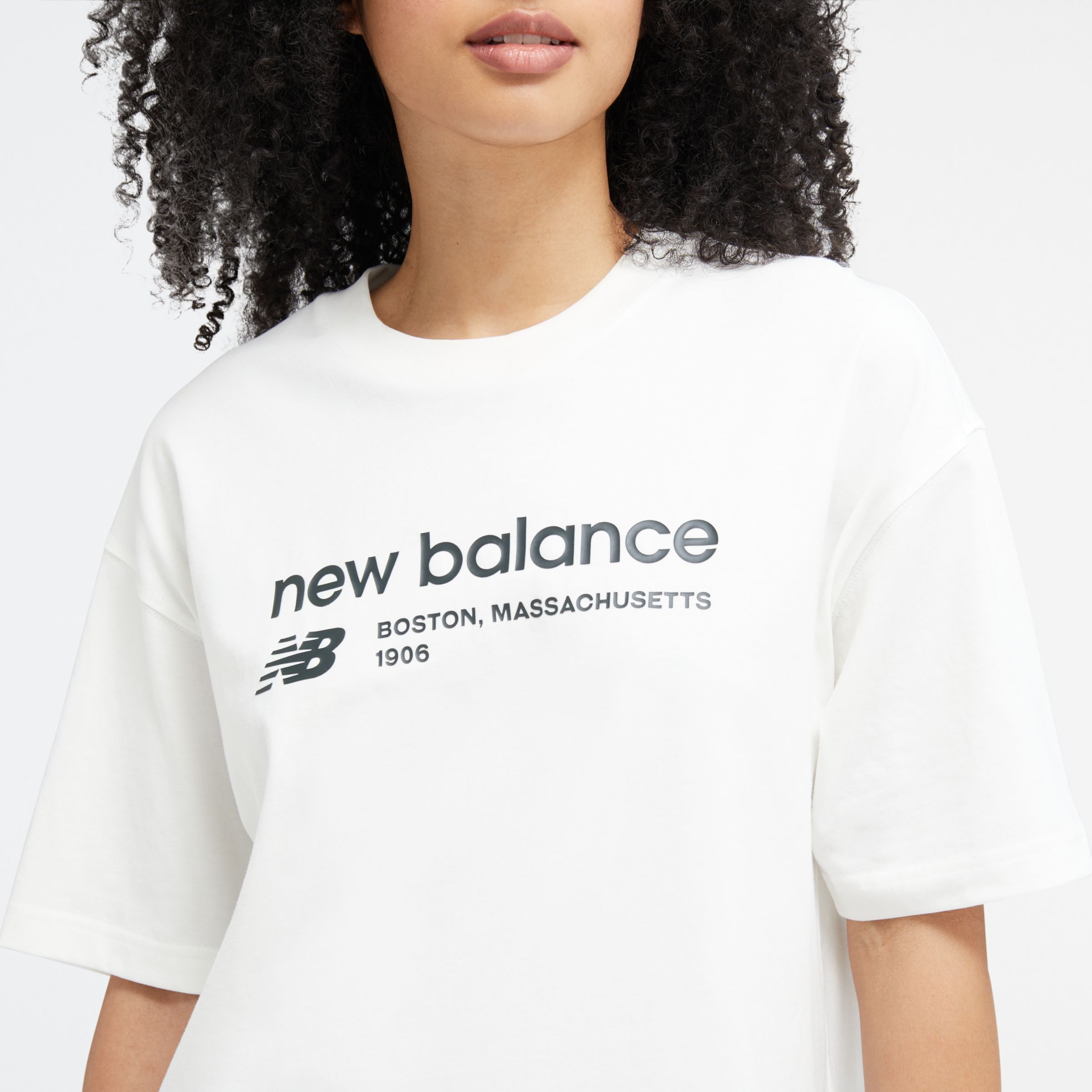 Damen Linear Heritage Jersey Oversized T-Shirt - New Balance