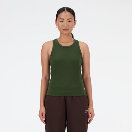 Linear Heritage Rib Knit Racer Tank