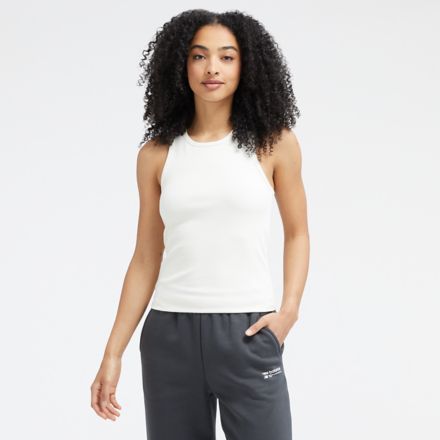 Linear Heritage Rib Knit Racer Tank