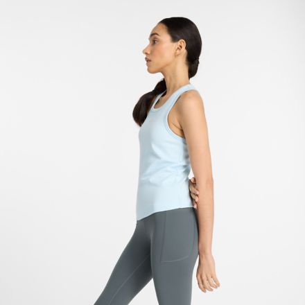 Linear Heritage Rib Knit Racer Tank