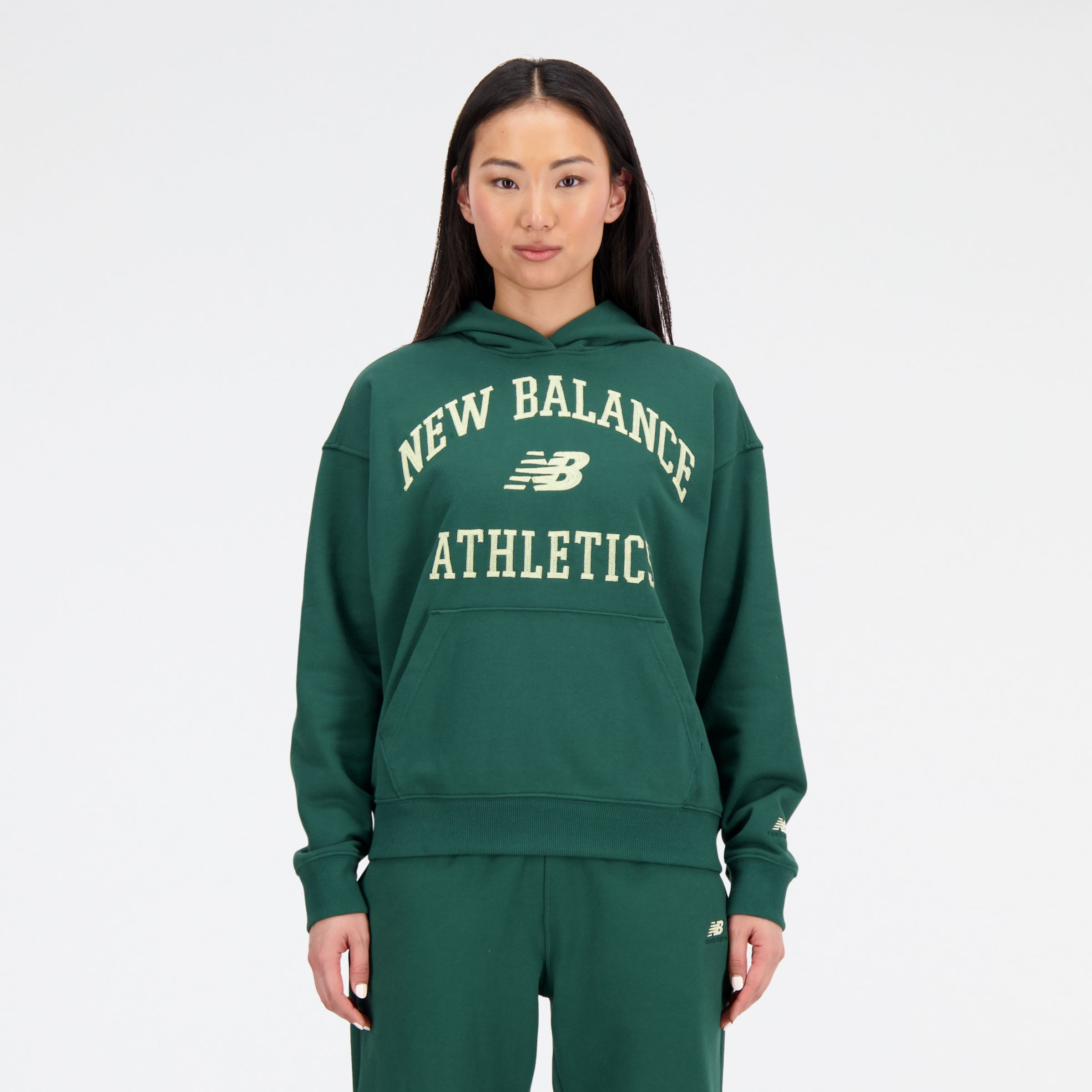 

New Balance Women's Athletics Varsity Oversized Fleece Hoodie Green - Green