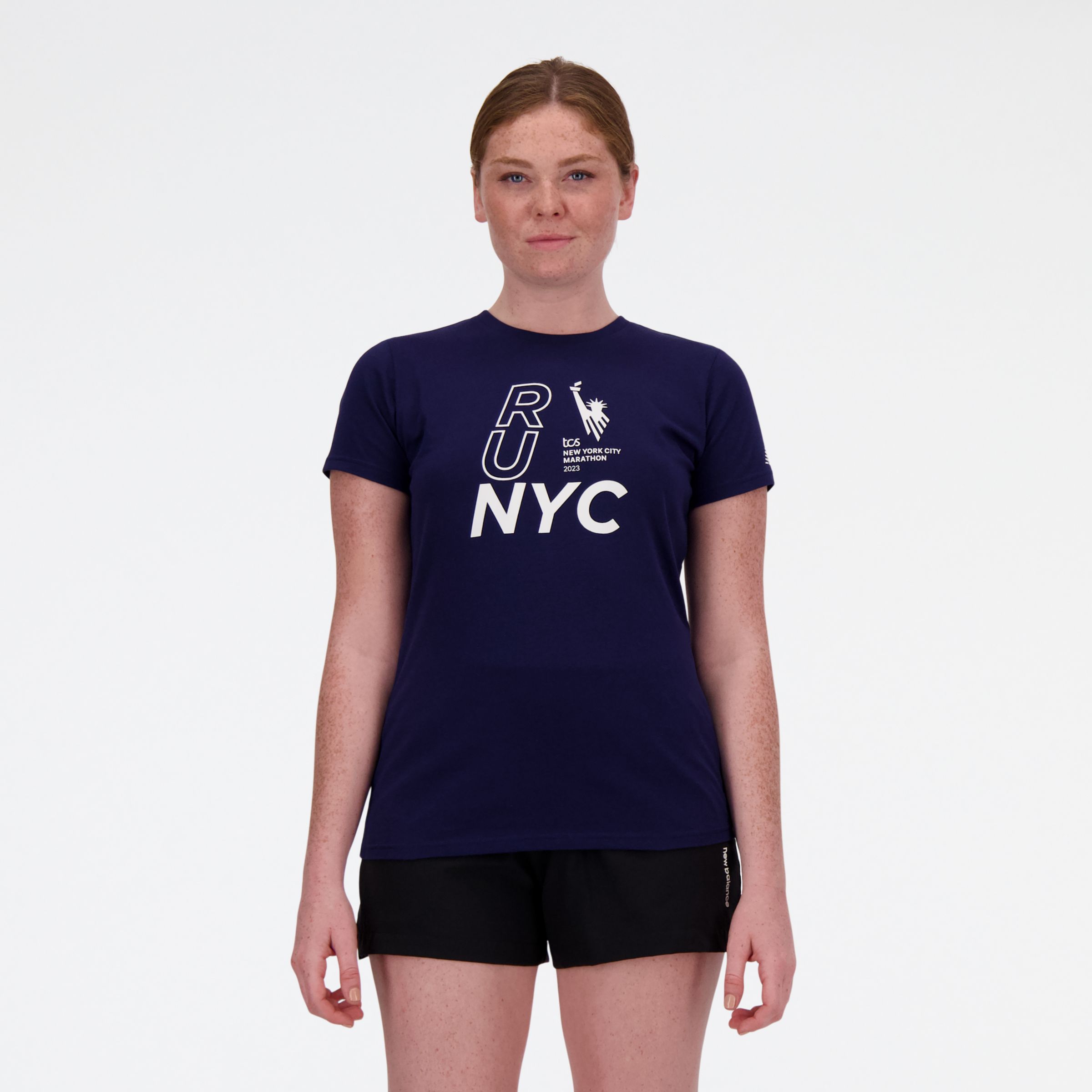 

New Balance Women's NYC Marathon Graphic T-Shirt Blue - Blue