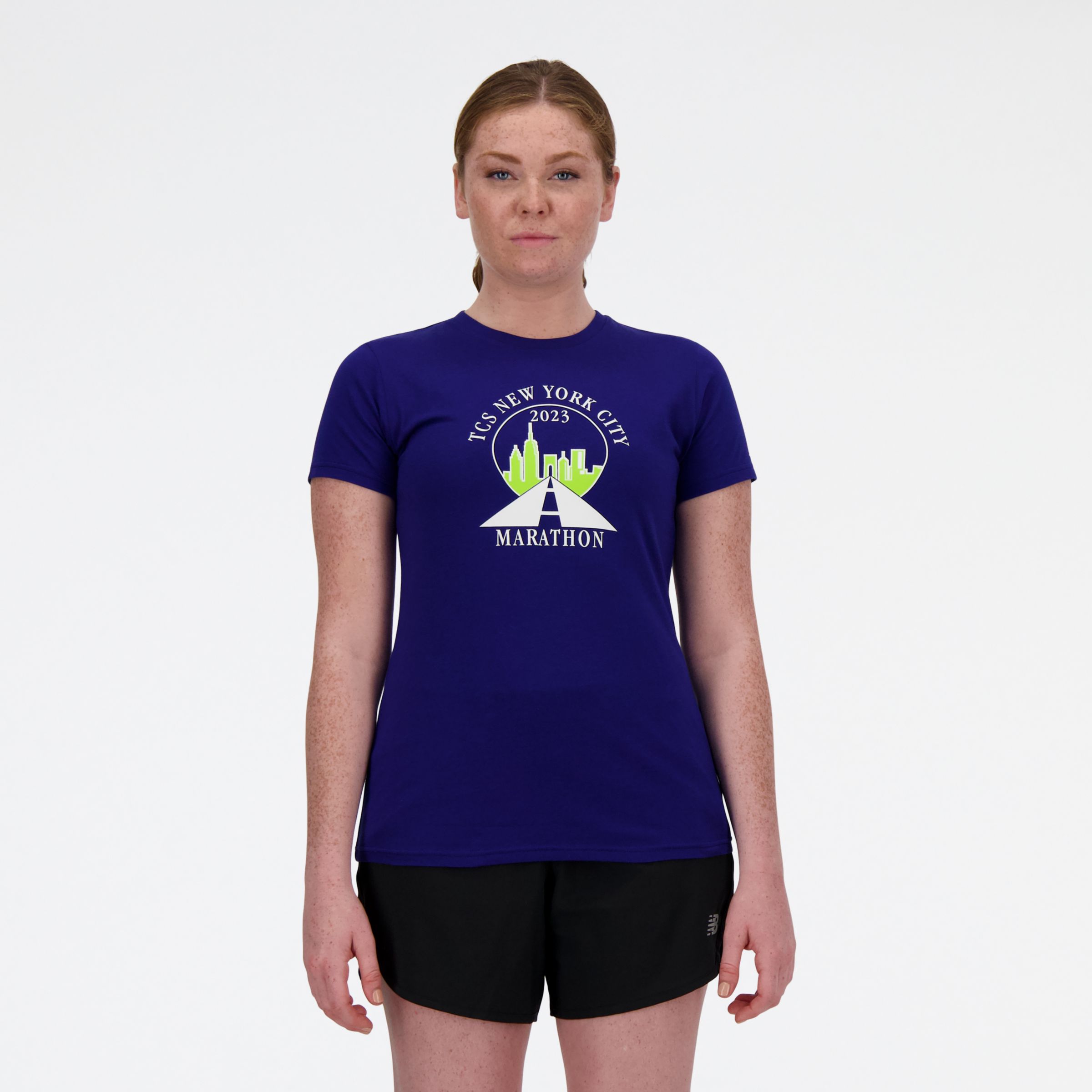 

New Balance Women's NYC Marathon Graphic T-Shirt Blue - Blue