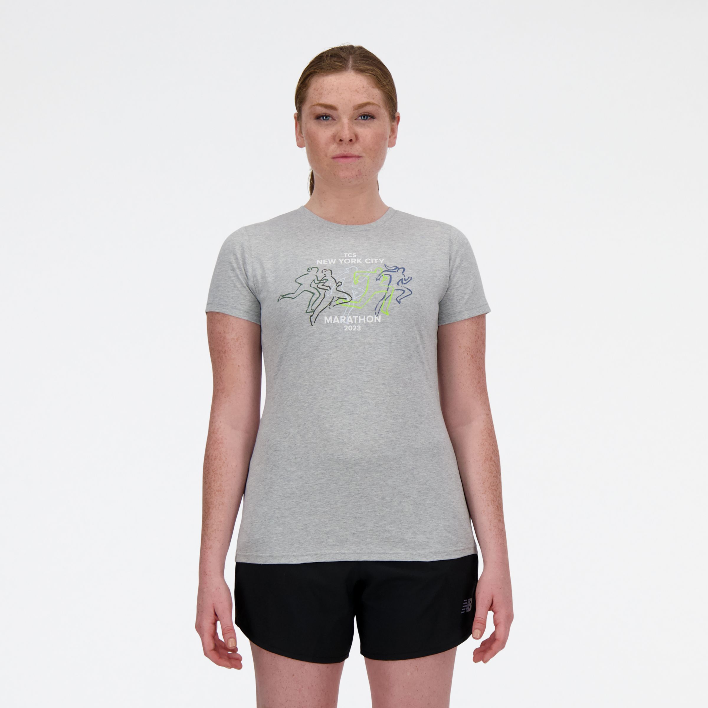 

New Balance Women's NYC Marathon Graphic T-Shirt Grey - Grey