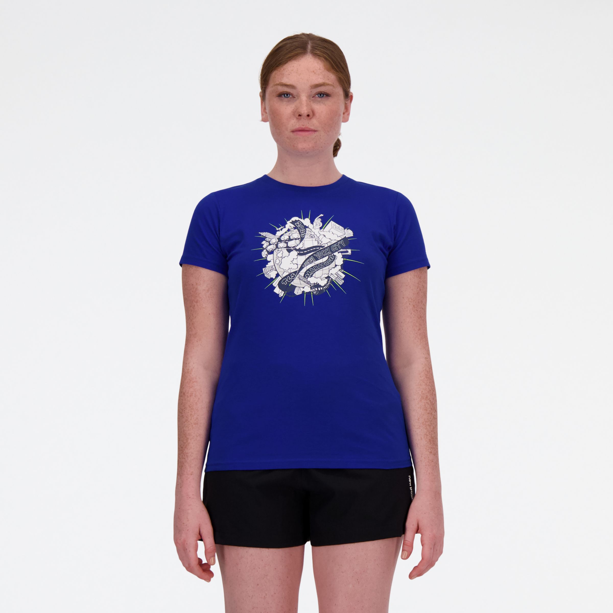 

New Balance Women's NYC Marathon Graphic T-Shirt Blue - Blue