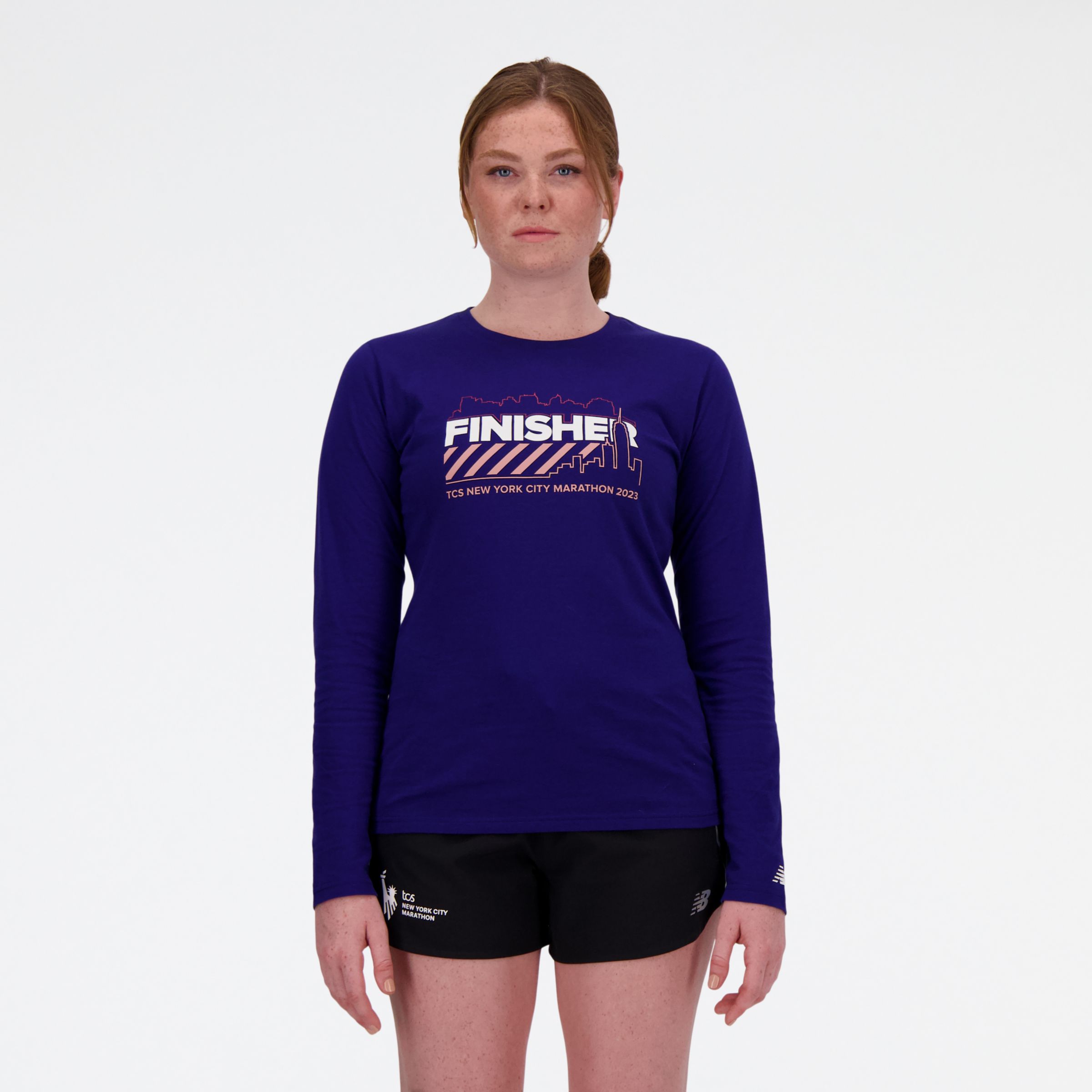 

New Balance Women's NYC Marathon Finisher Graphic Long Sleeve Blue - Blue