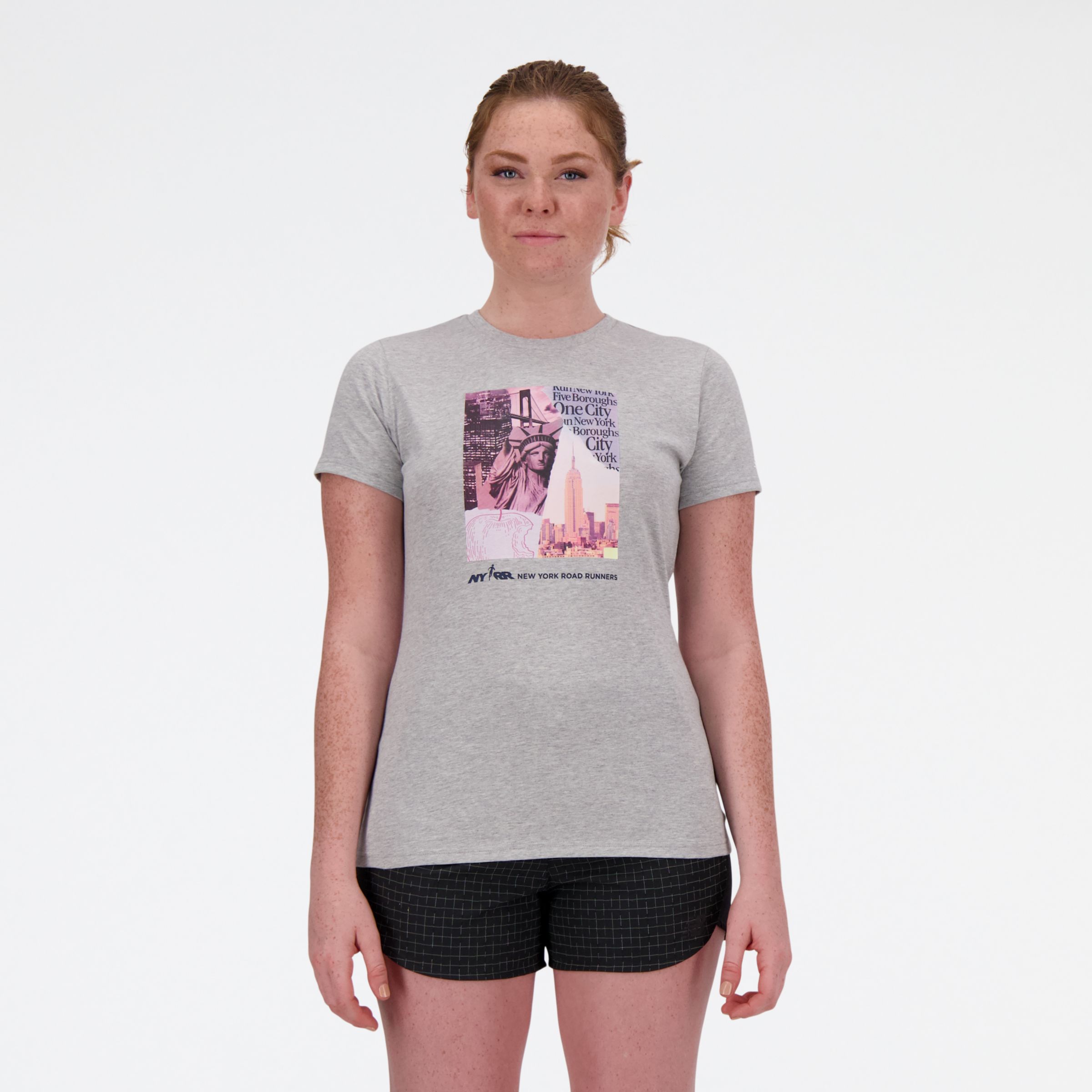 

New Balance Women's Run For Life Graphic T-Shirt Grey - Grey