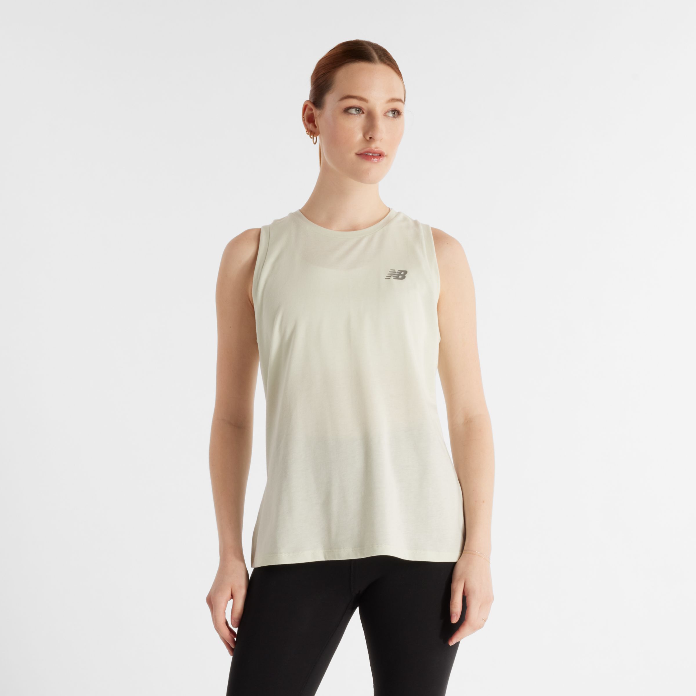 

New Balance Women's Sport Essentials Heathertech Tank Green - Green