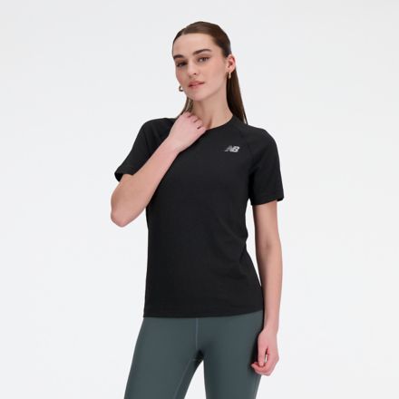 Knit Slim T-Shirt, BLACK HEATHER, WT41123BKH