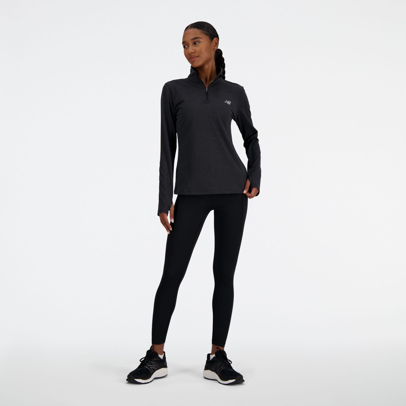 Женская кофта New Balance Sport Essentials Space Dye 1/4 Zip — фото 2