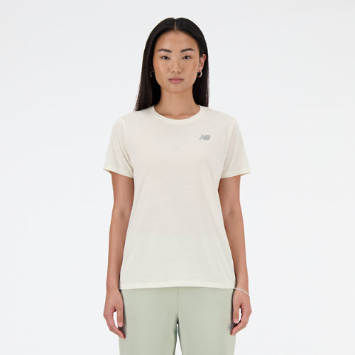 New Balance Women's Sport Essentials Heathertech T-shirt In Brown