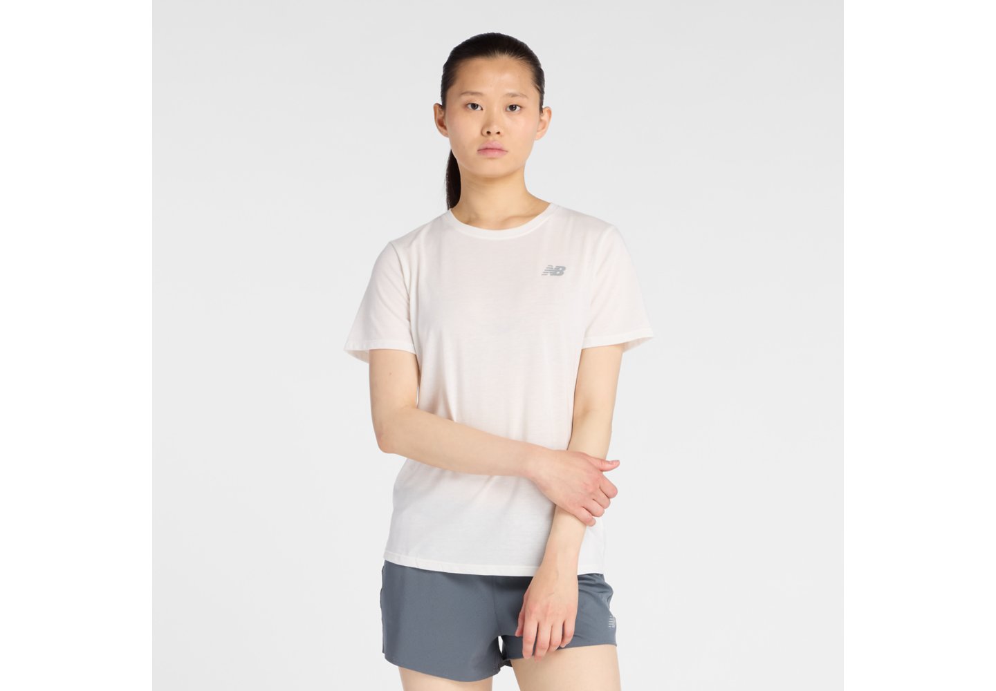 New Balance Sport Essentials Heathertech T-Shirt in Sea Salt — photo 1 of 1