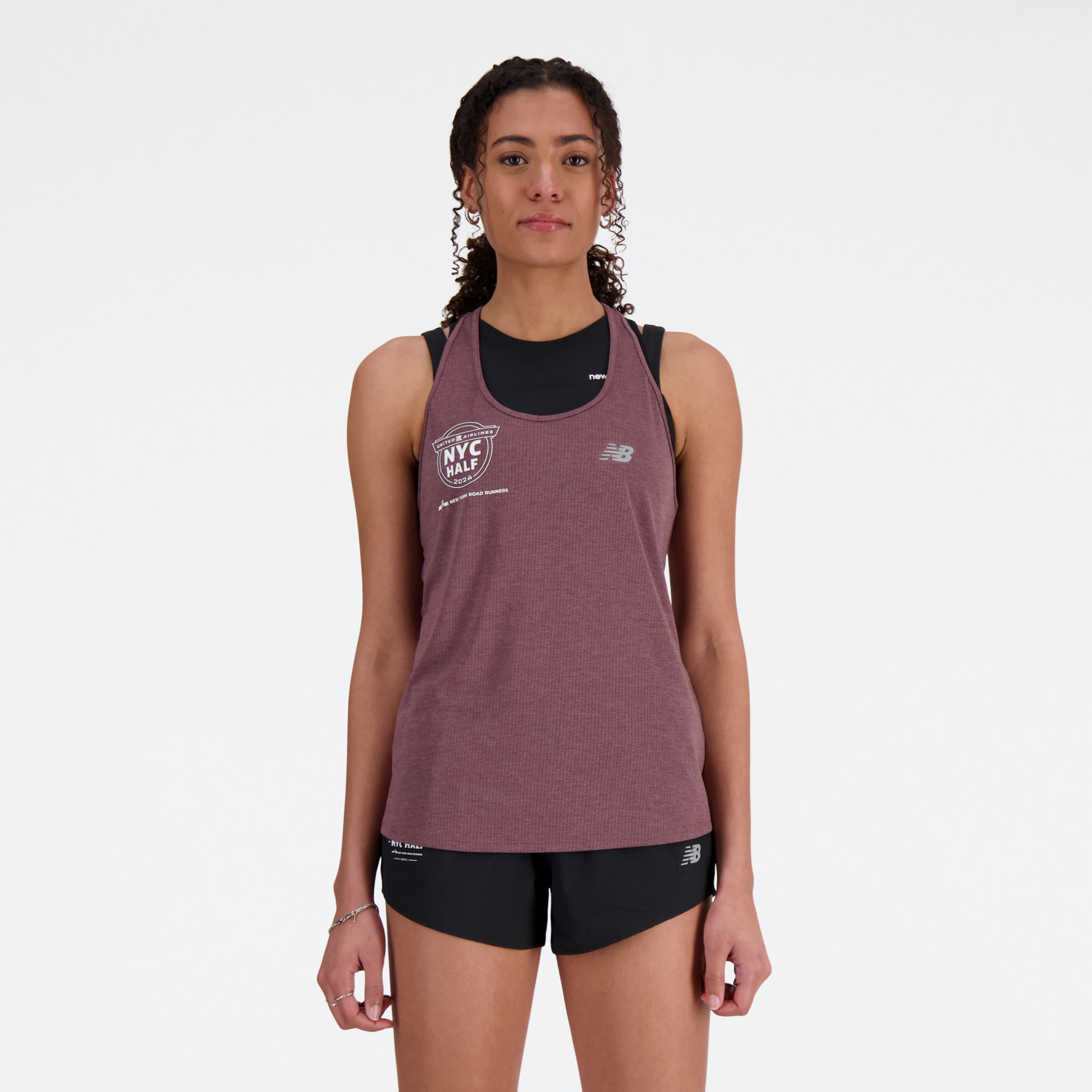 

New Balance Women's United Airlines NYC Half Athletics Tank Brown - Brown