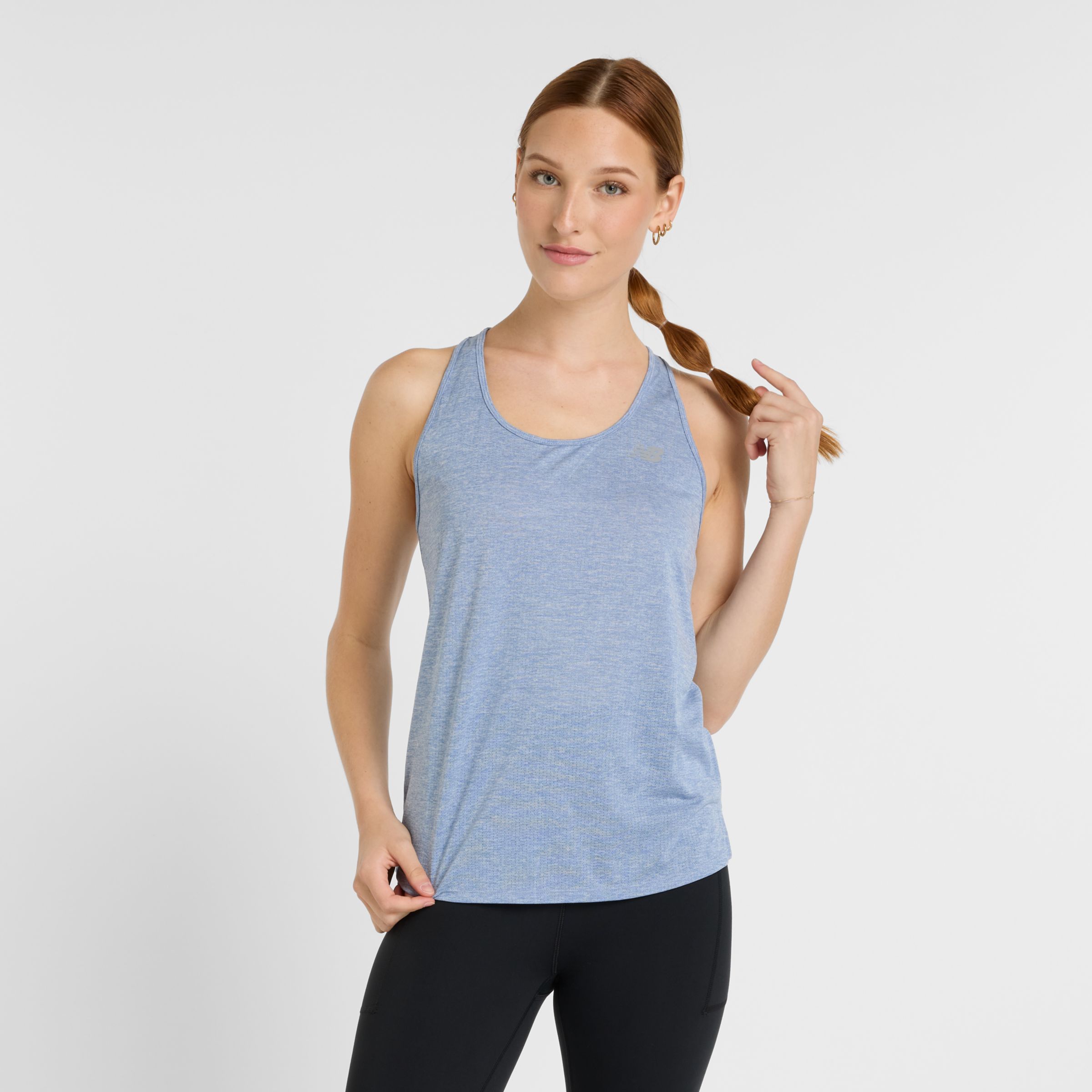 New Balance Women's Athletics Tank in Blue Poly Knit, size Small
