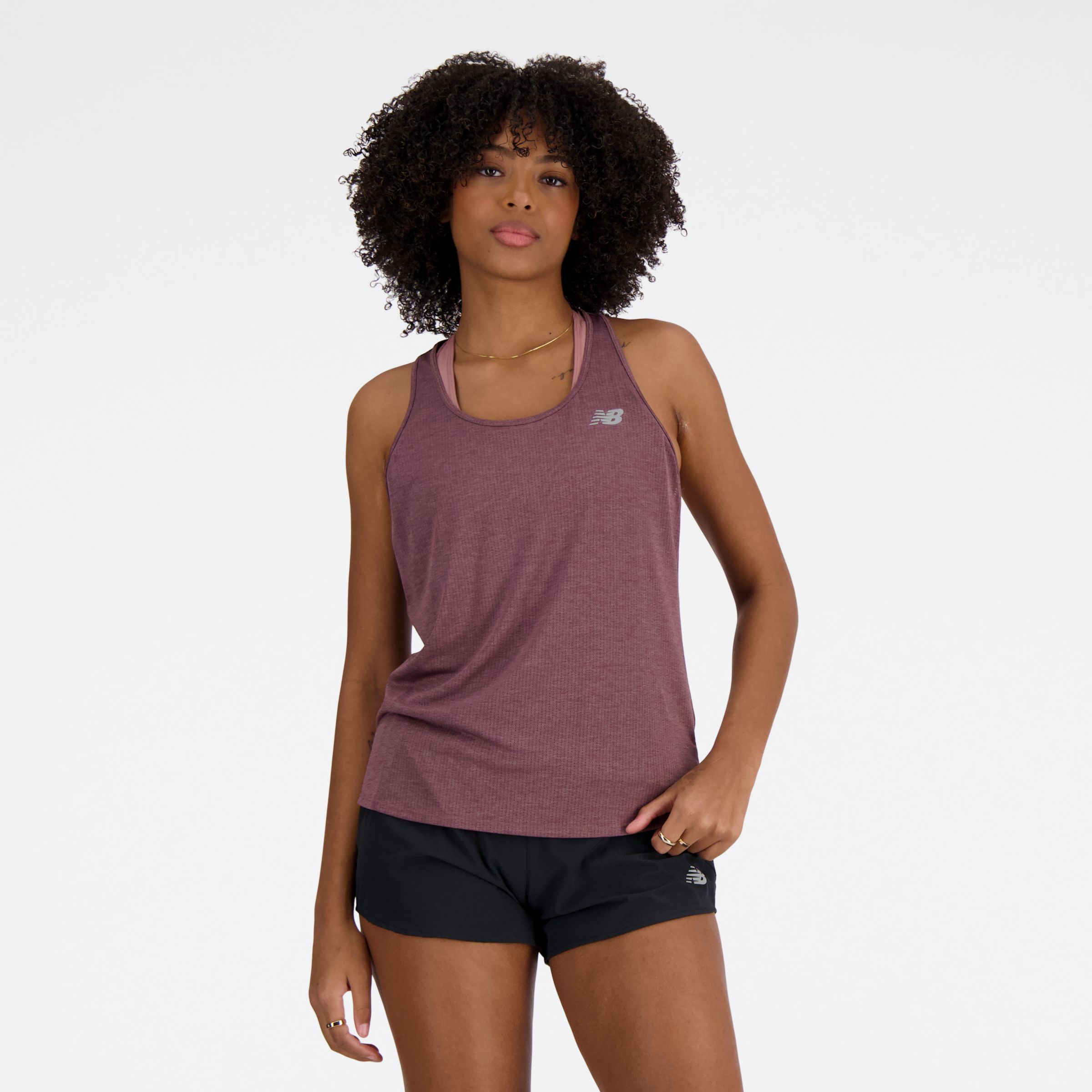 뉴발란스 New Balance Athletics Tank,LICORICE HEATHER