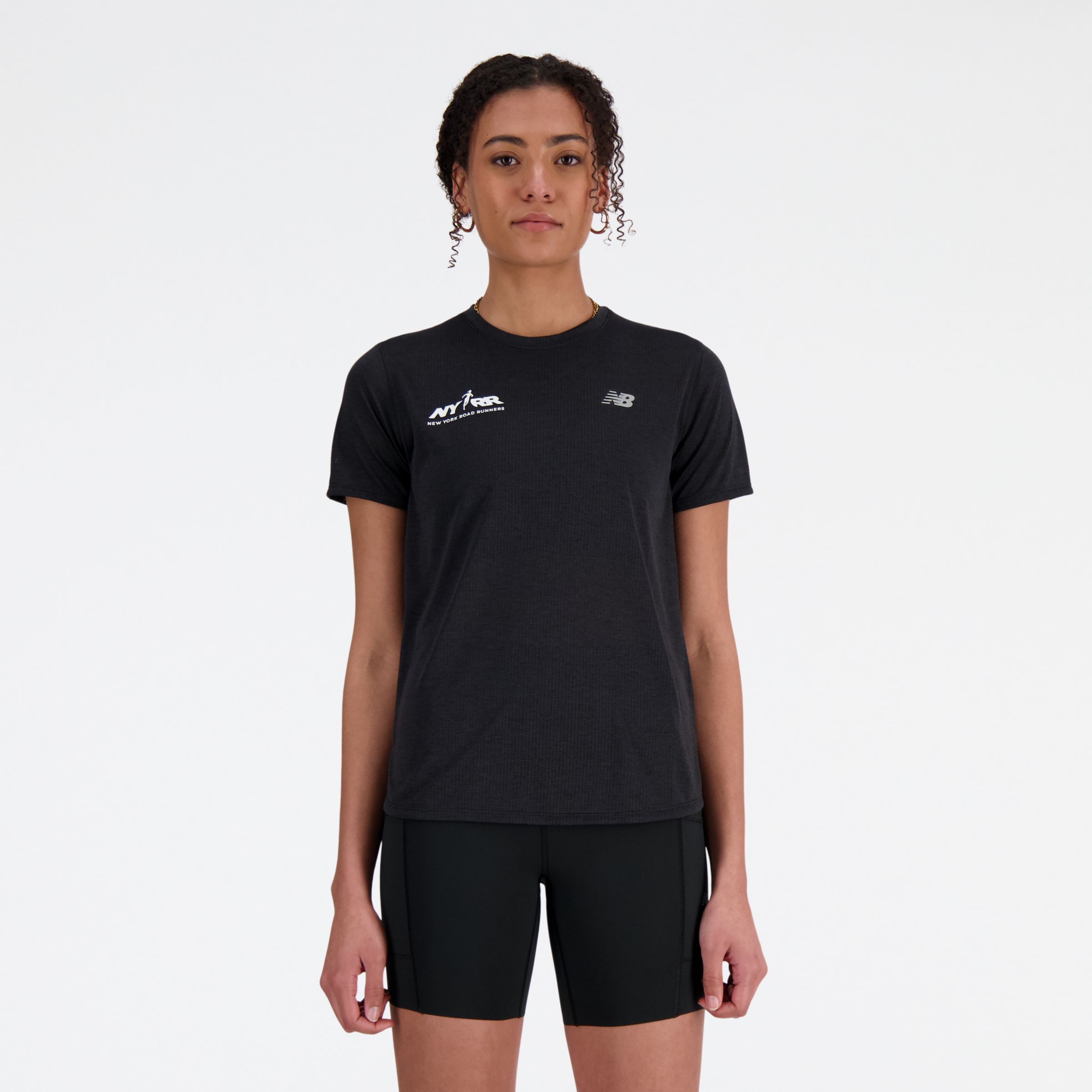 뉴발란스 New Balance Run For Life Athletics T-Shirt,BLACK HEATHER