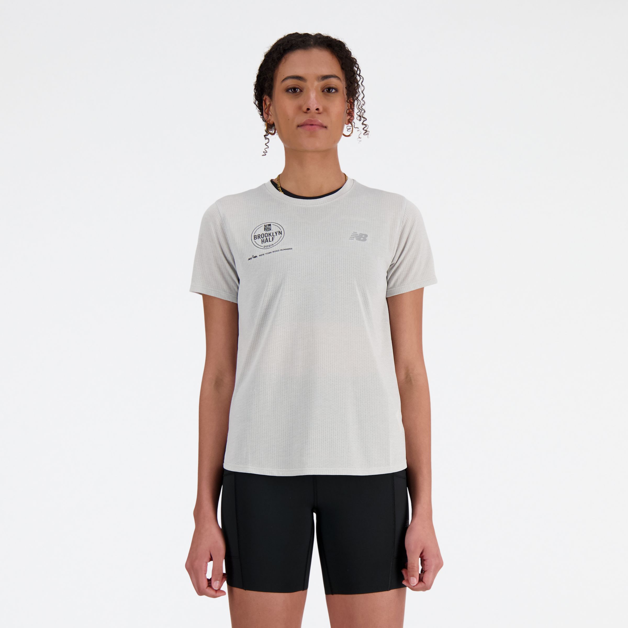 

New Balance Women's RBC Brooklyn Half Athletics T-Shirt Grey - Grey