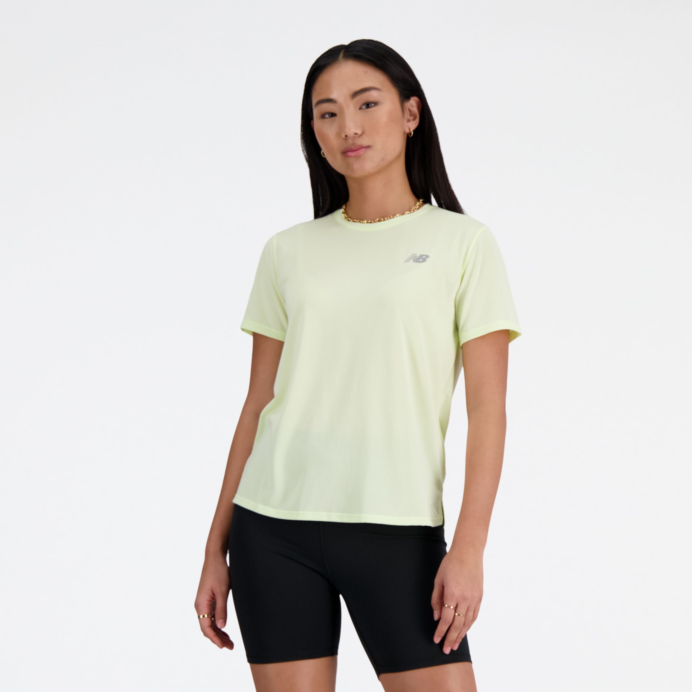 뉴발란스 New Balance Athletics T-Shirt,LIME LIGHT HEATHER