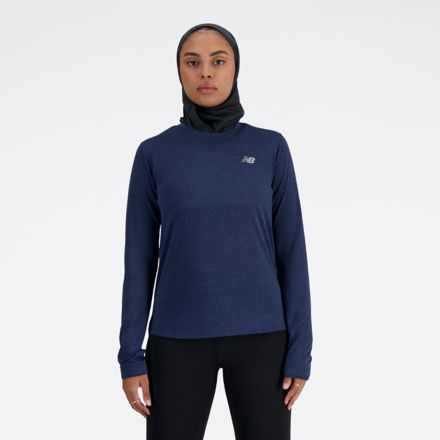 Athletics Long Sleeve, NB NAVY HEATHER, WT41256NNH