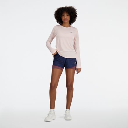 Athletics Long Sleeve, QUARTZ PINK HEATHER, WT41256QPH