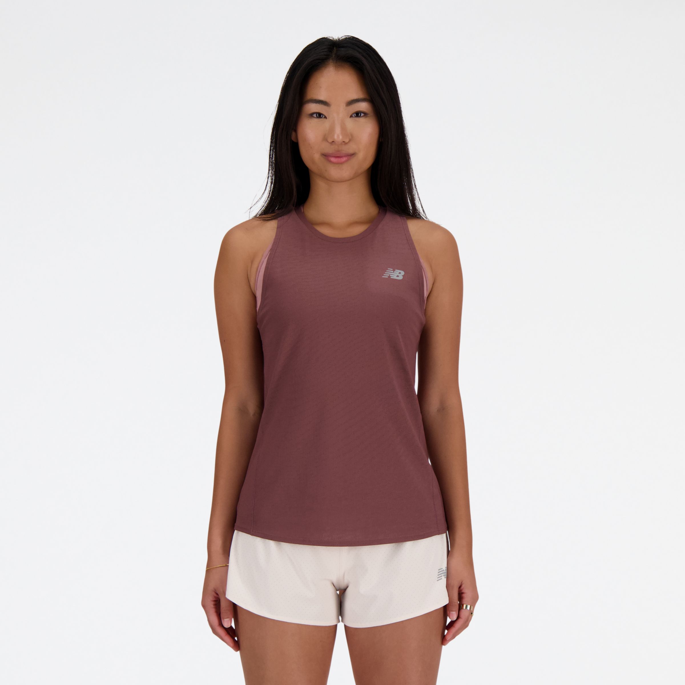 

New Balance Women's Jacquard Slim Tank Brown - Brown