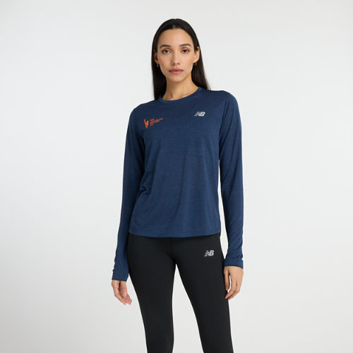 New Balance Women's Tcs New York City Marathon Training Athletics Long Sleeve In Blue