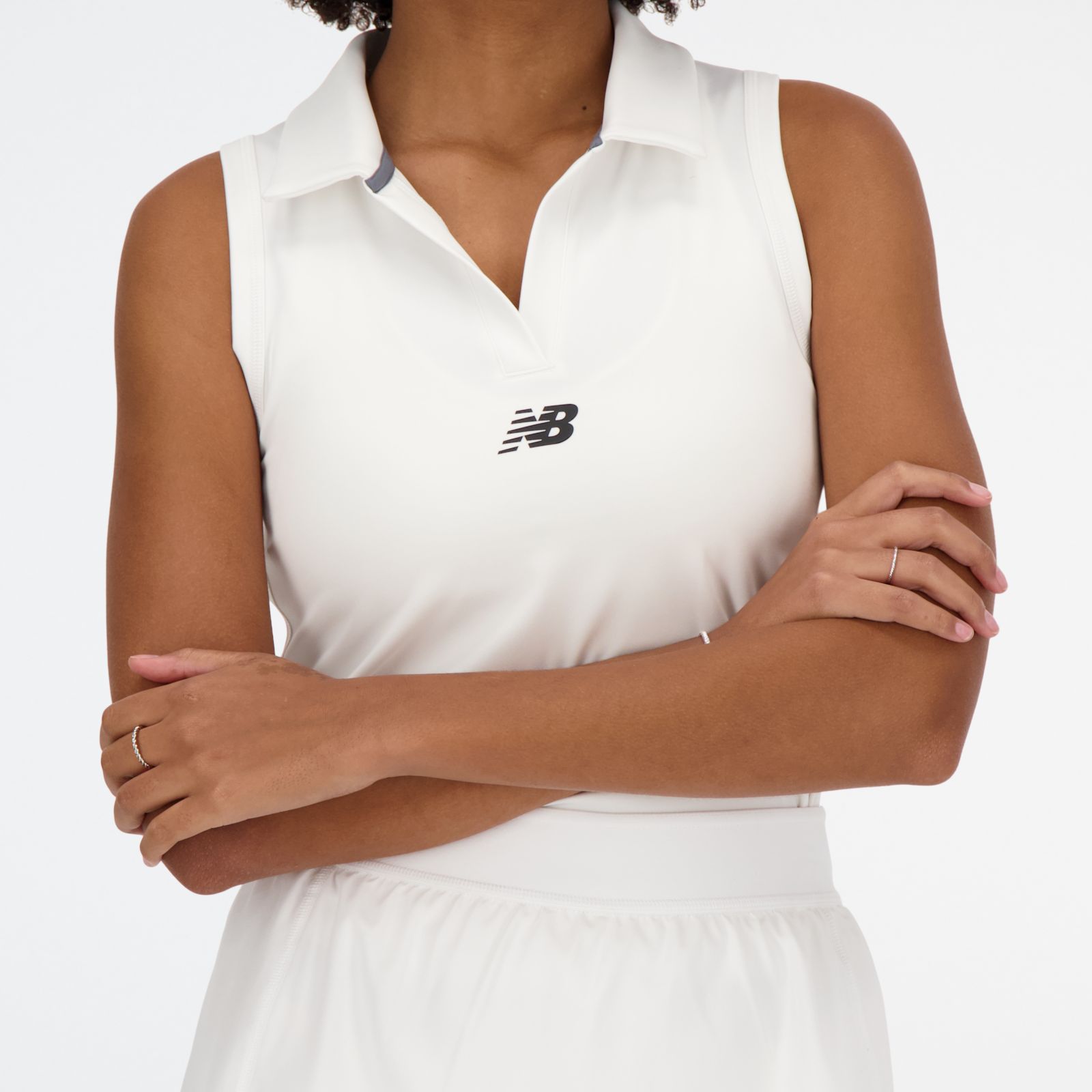 Женские футболки New Balance Collared Tournament Tank — фото 2