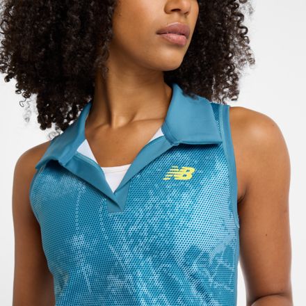 Printed Collared Tournament Tank