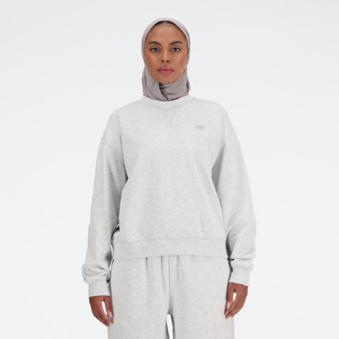 Женские худи New Balance Athletics French Terry Crew