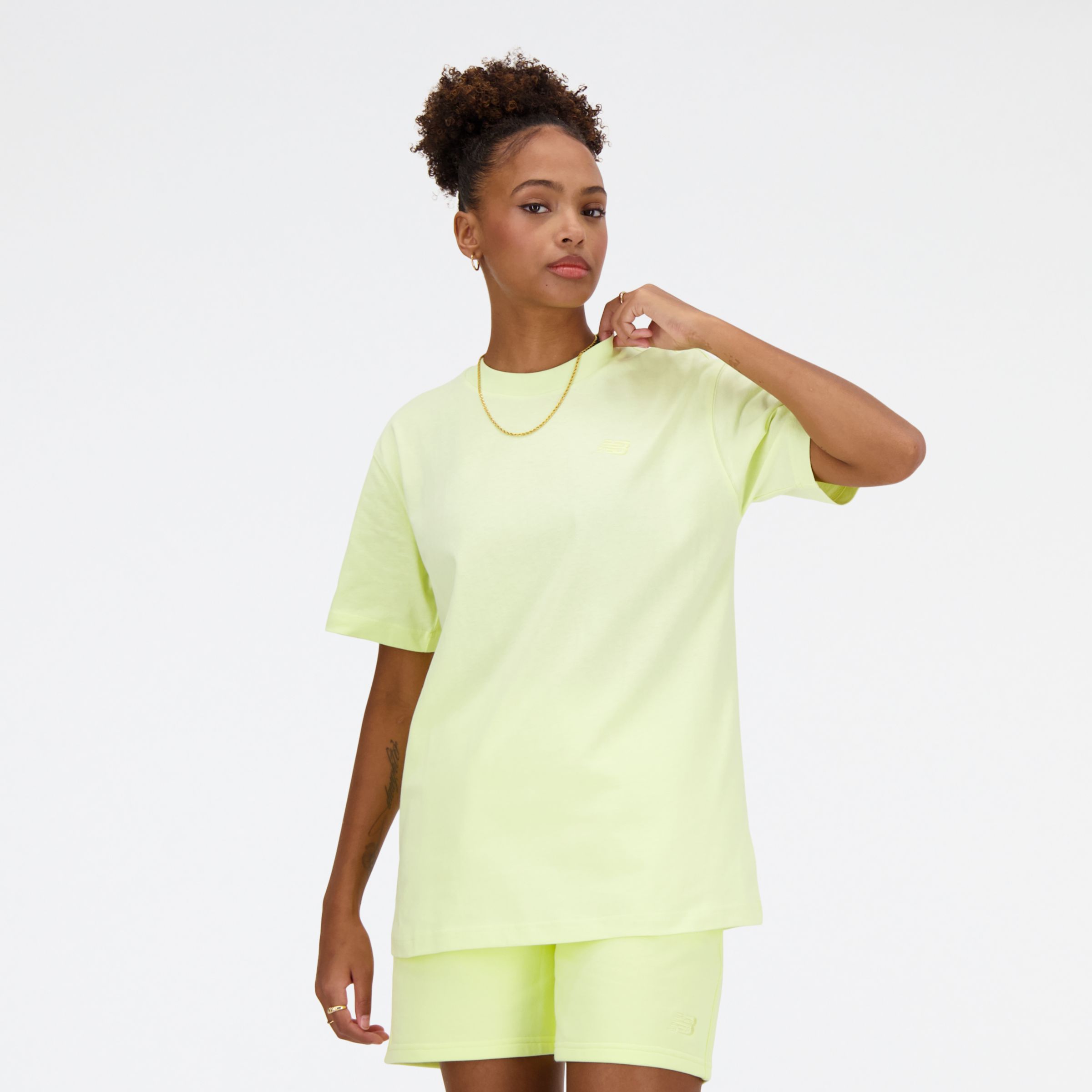 

New Balance Women's Athletics Jersey T-Shirt Green - Green