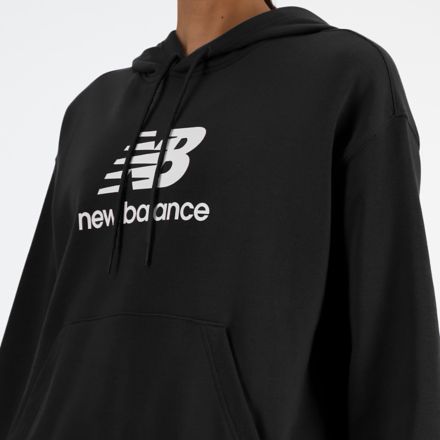 New Balance washed hoodie with logo in off white