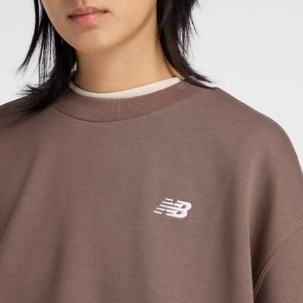 Sport Essentials 法式毛圈布圓領上衣, 麻冷灰, WT41508ABP