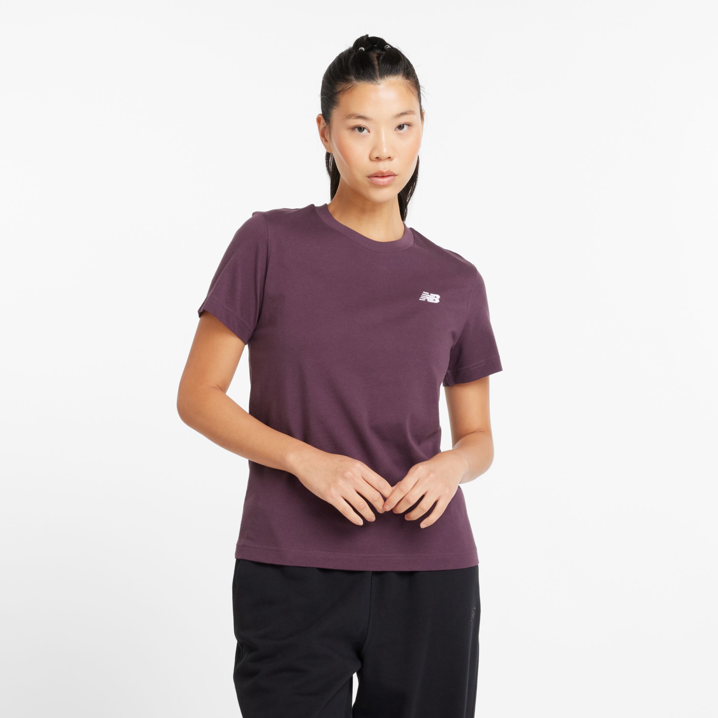 

New Balance Women's Sport Essentials Jersey T-Shirt Brown - Brown