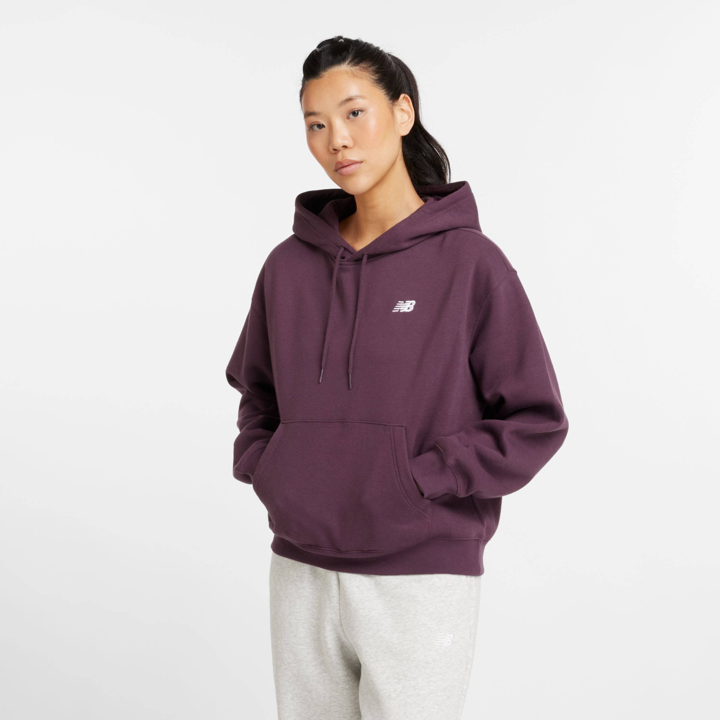 

New Balance Women's Sport Essentials Fleece Hoodie Brown - Brown