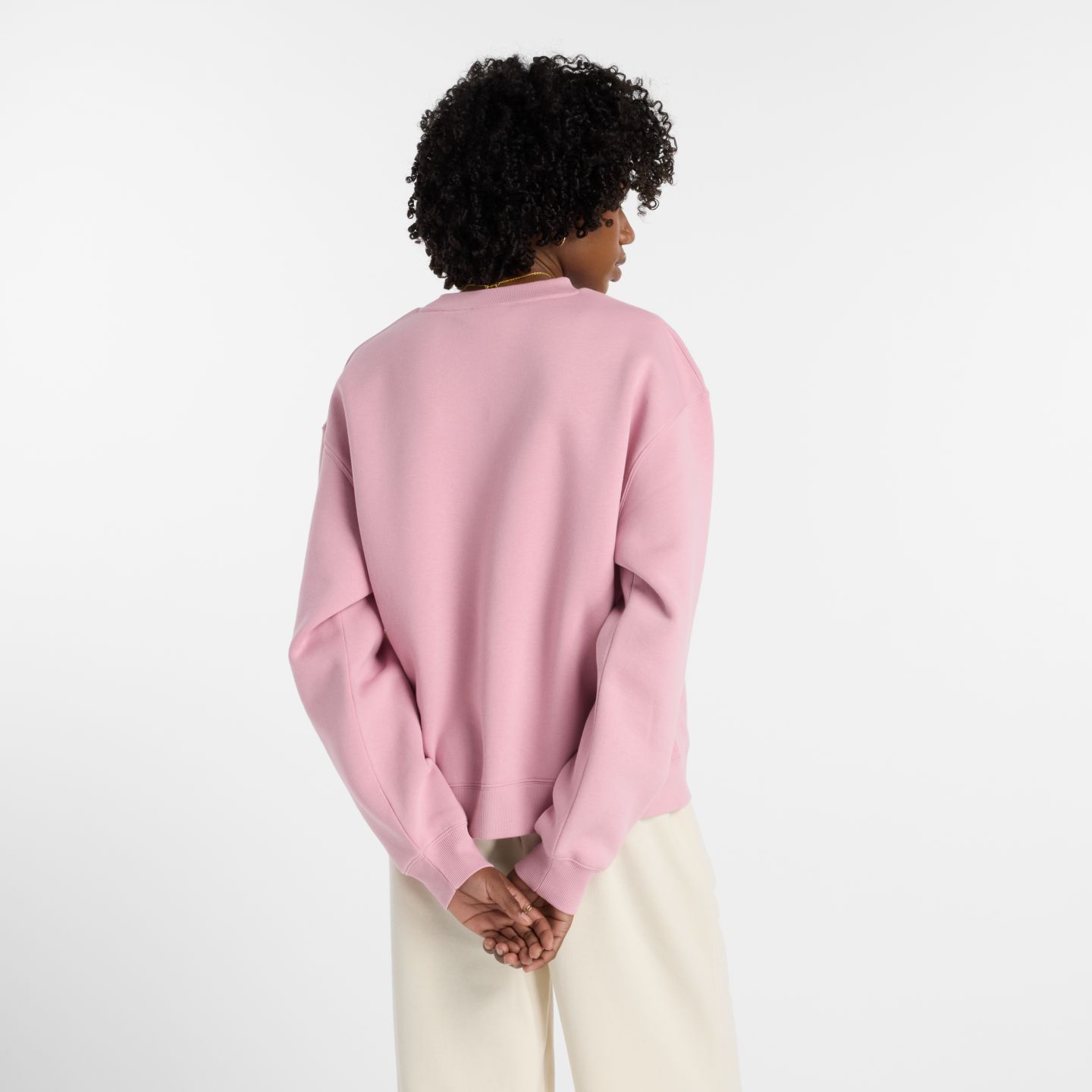 Женские худи New Balance Sport Essentials Fleece Crew, цвет: Розовый — фото 3