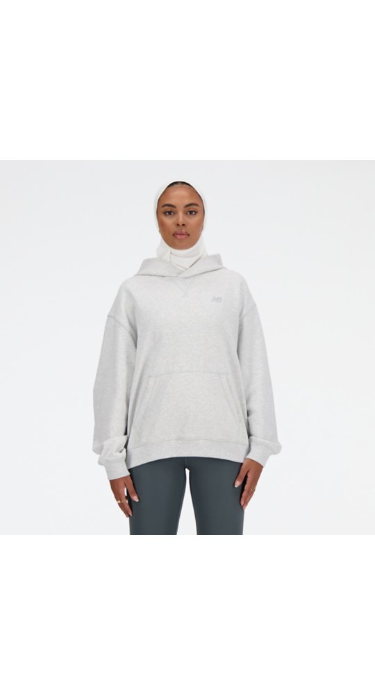 New Balance Athletics French Terry Hoodie in Ash Heather