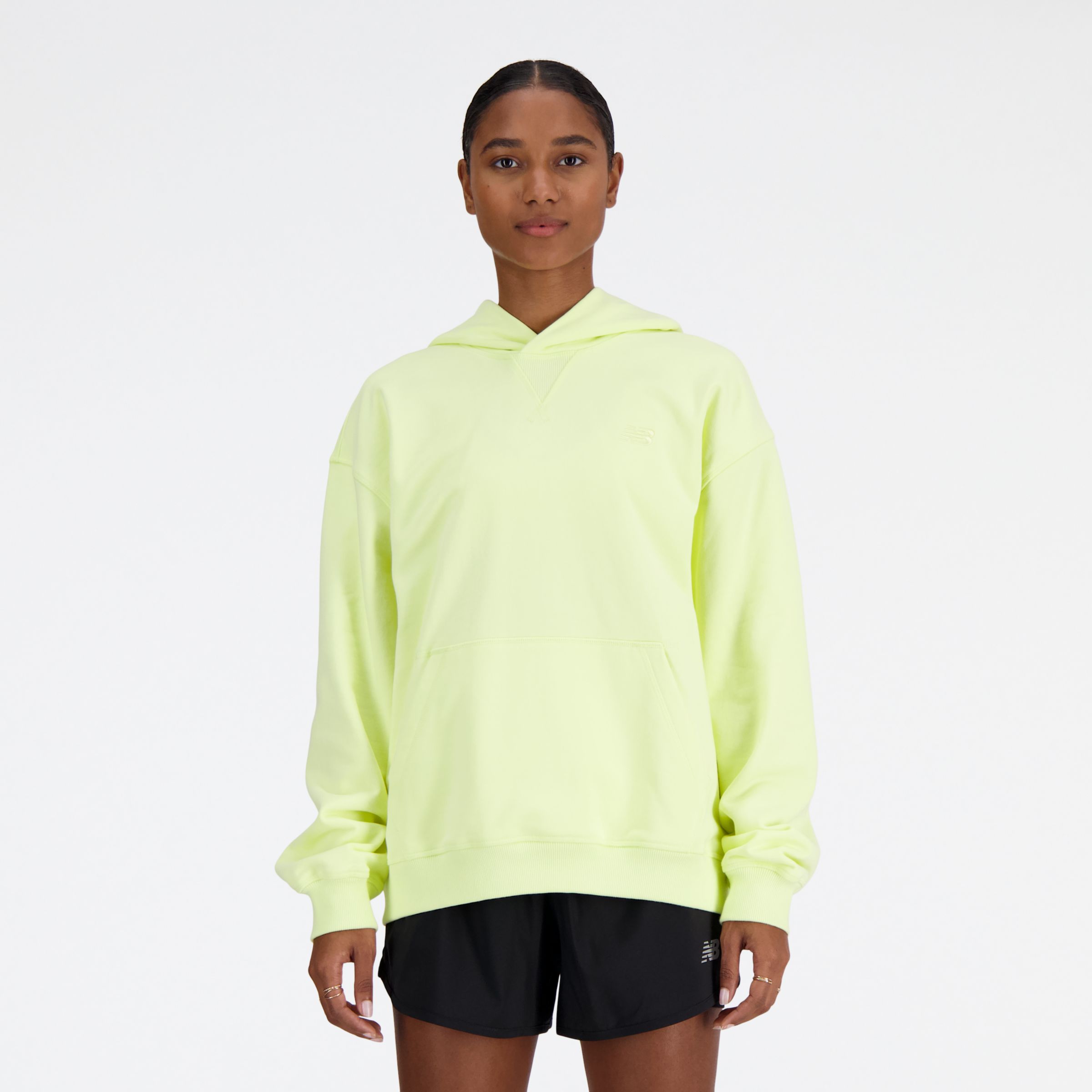 

New Balance Women's Athletics French Terry Hoodie Green - Green
