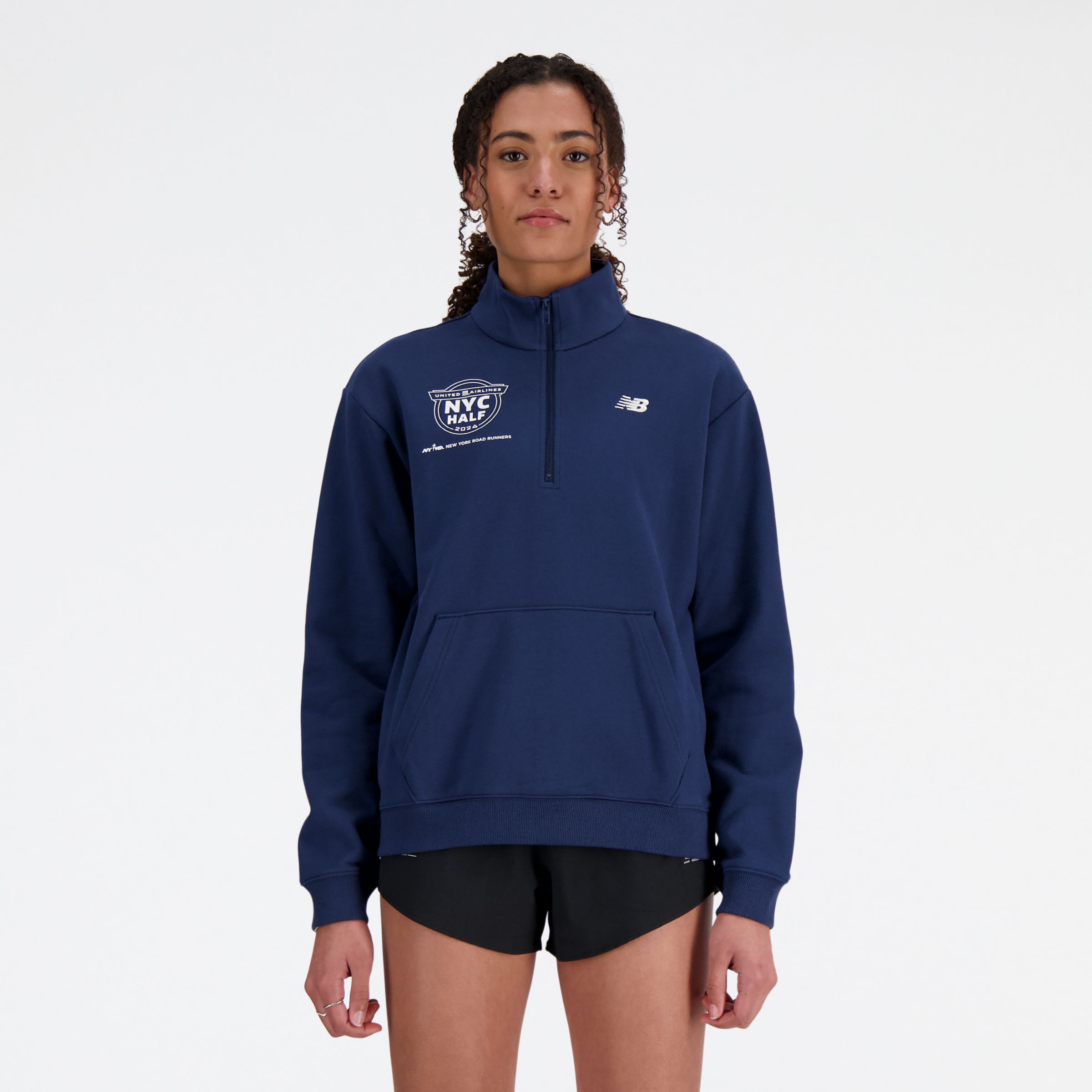 

New Balance Women's United Airlines NYC Half Quarter Zip Blue - Blue