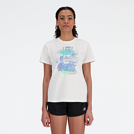 뉴발란스 New Balance RBC Brooklyn Half Graphic T-Shirt,WHITE